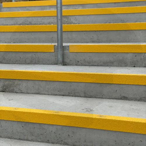 Medium Grit Anti-Slip Stair Nosing yellow- finishings UK